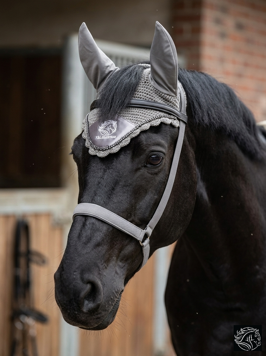 FLY VEIL- EAR BONNET WITH CRYSTAL - Image 7