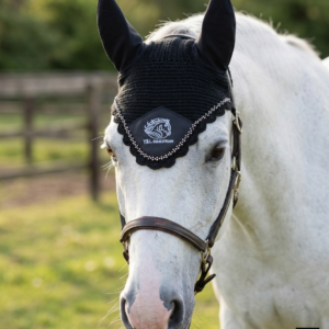 FLY VEIL- EAR BONNET WITH CRYSTAL