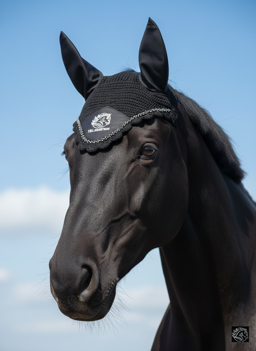 FLY VEIL- EAR BONNET WITH CRYSTAL - Image 2